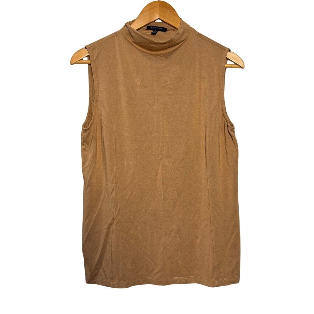 Anne Klein Mock Neck Sleeveless Top Women’s L Artsy Boho Minimalist